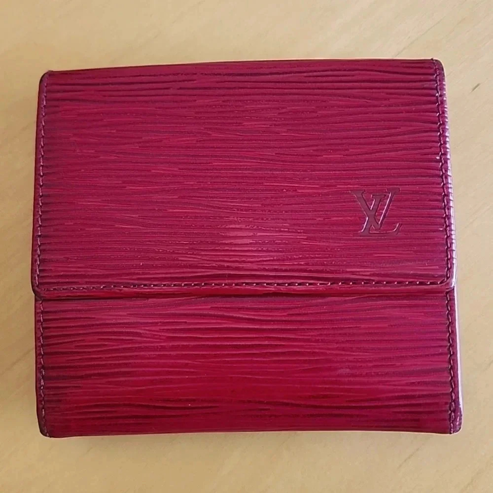 Louis Vuitton Red Epi Trifold Wallet - Beautiful Red!